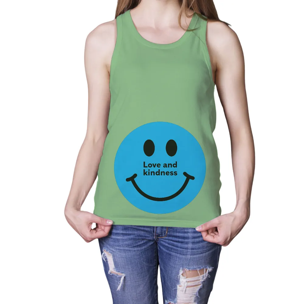 Custom Printing: Love and Kindness Smiley Face Design|simple tee shirt pattern