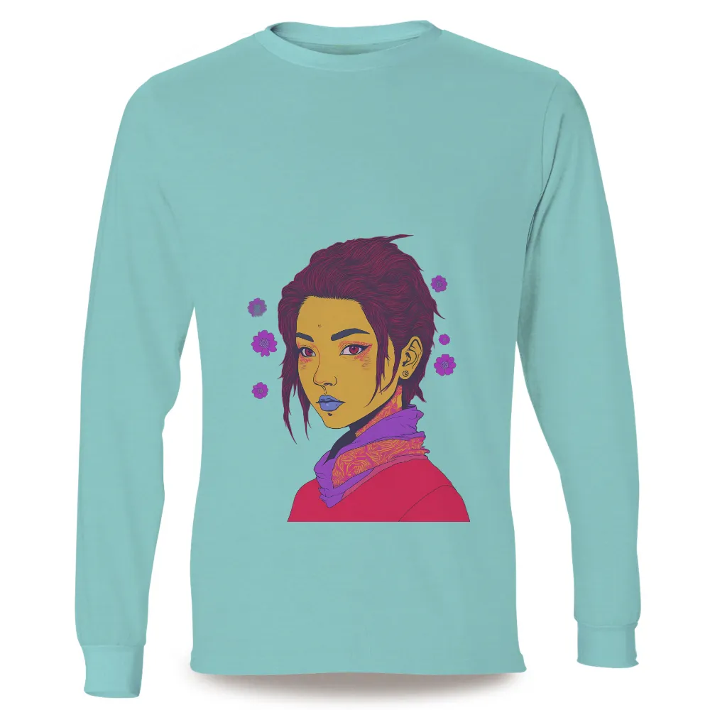 Cyber Geisha T-Shirt Printing: A Fusion of Tradition and Future|milano calou vibrant summer shirt