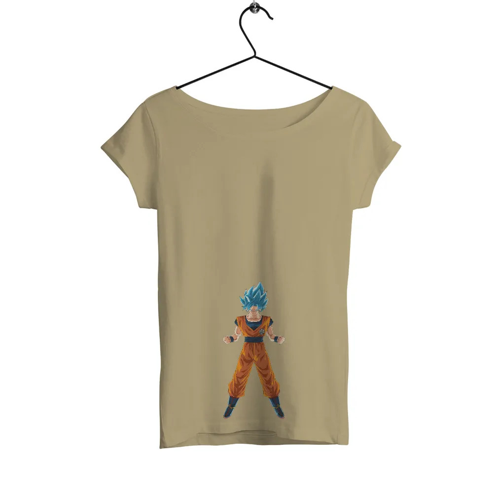 T-Shirts Pattern: Iconic Hero with Blue Hair and Orange Gi|project k9 hero shirts