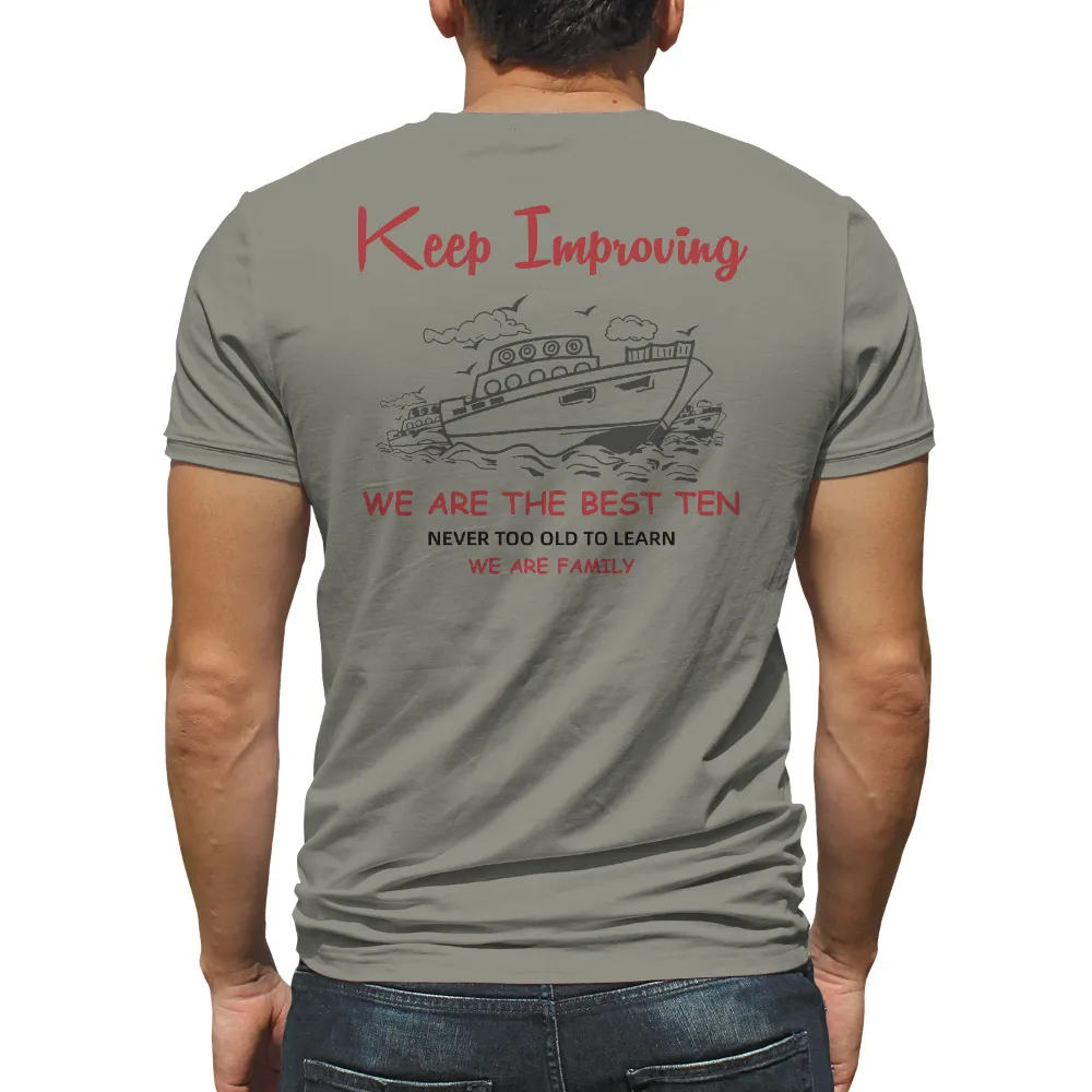 Tee Shirts Printed: Keep Improving - We Are The Best Ten|mother's day family shirts