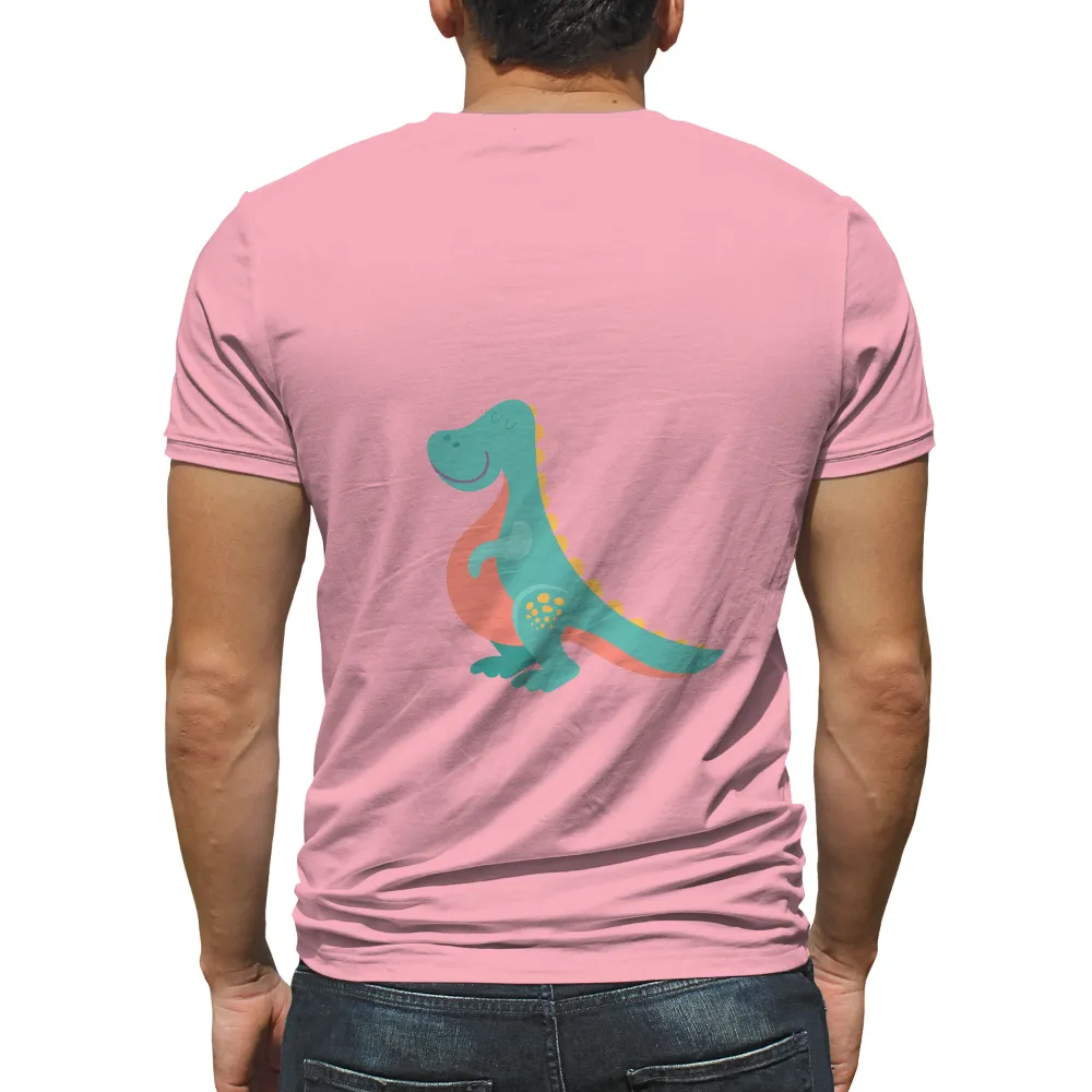 Customized Tee Shirts: Spread Joy with Friendly Dino|reign forest fronds camp shirt