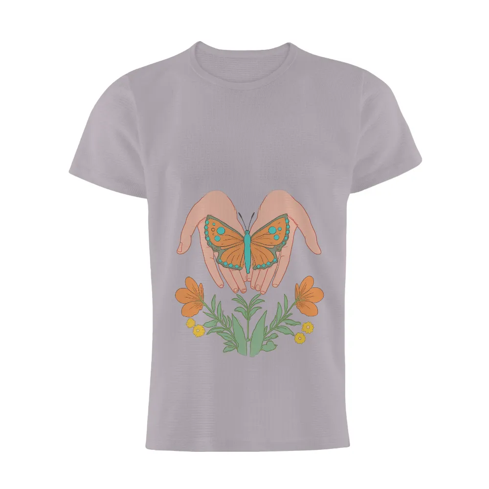 Custom T-Shirt Printing: Embrace Nature's Harmony with Vibrant Butterfly Design|butterfly shirt american eagle