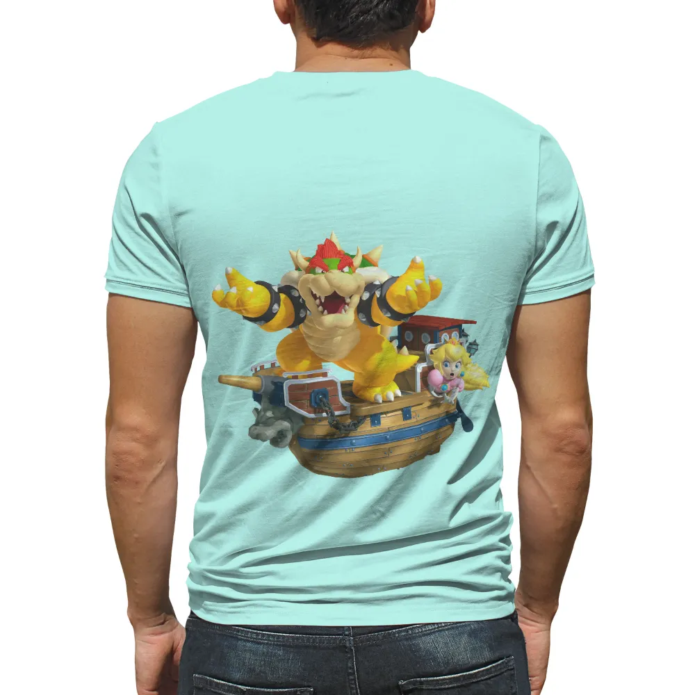 Tee Shirt Printing: Bowser vs Princess Peach - Retro Gaming Adventure|critically acclaimed mmorpg final fantasy xiv shirt