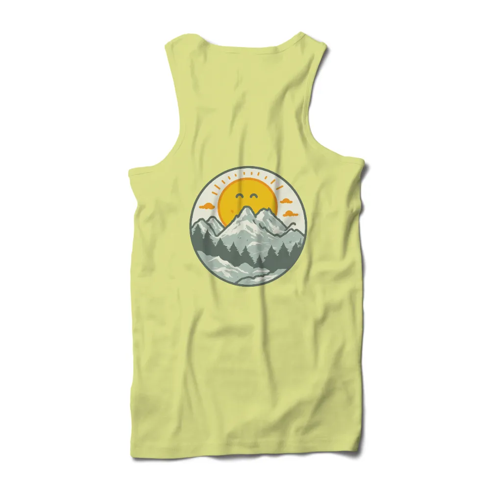 Mountain Nature Smile: Embrace Positivity and Strength through Art|dunk low sun club shirt