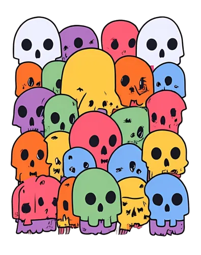 T-Shirt Printing: Whimsical Skulls for Halloween Fun