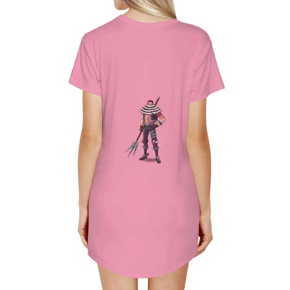 T-Shirts Design: Warrior Spirit with Fur Cloak and Trident|rb battles t shirt roblox