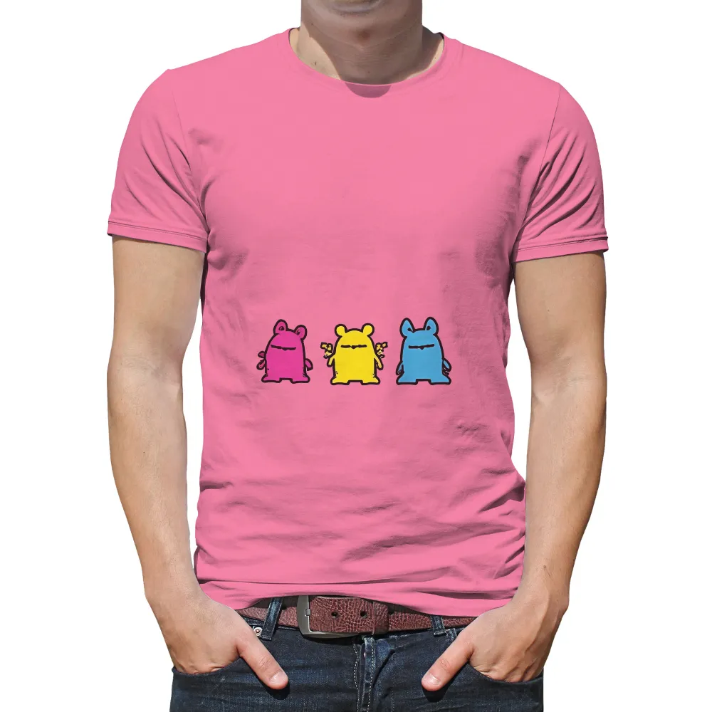 Custom Tee Shirts: Quirky Monsters in Vibrant Colors|anime no shirt