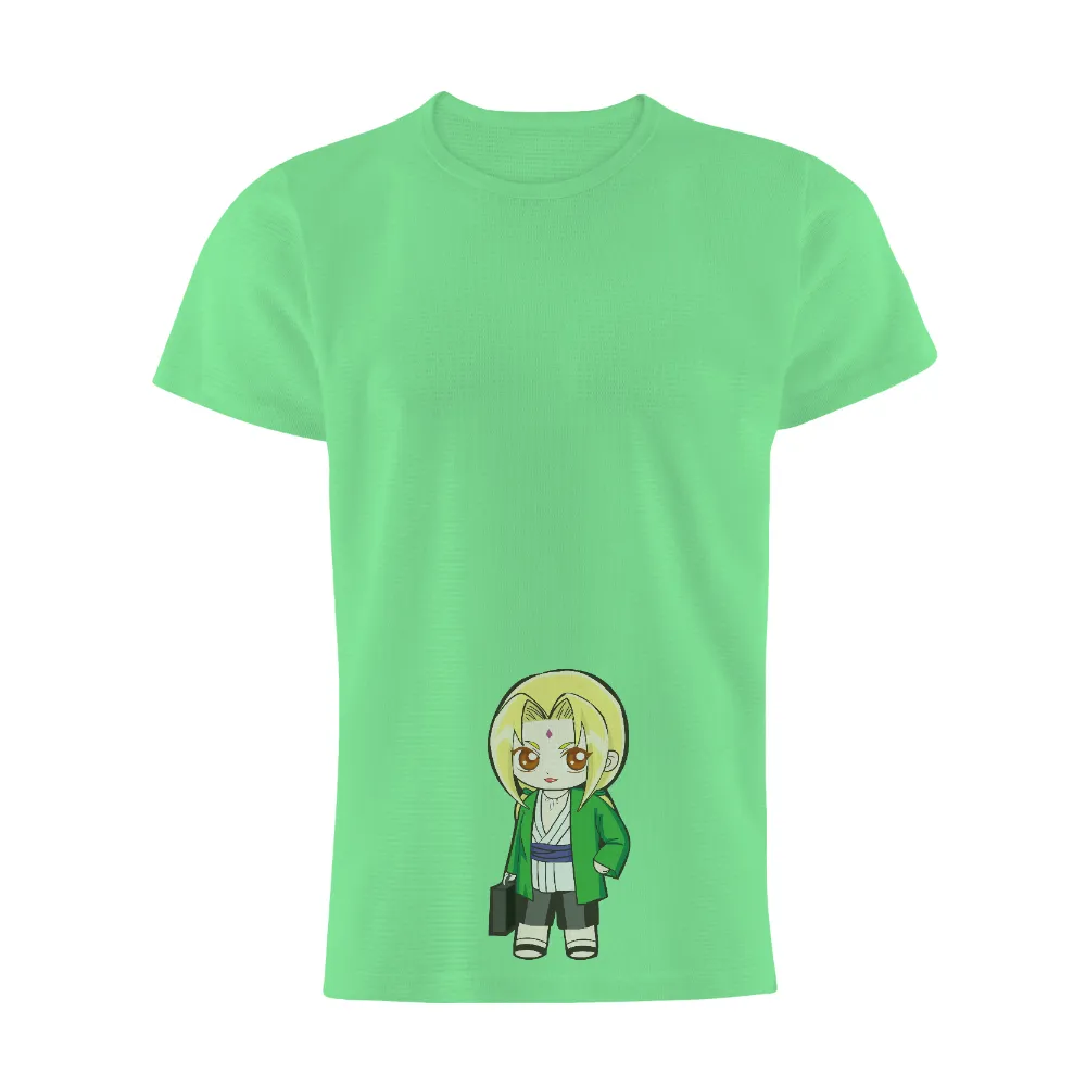 Graphic Tees: Tsunade's Strength and Resilience in Chibi Style|rebellious hope t shirt black