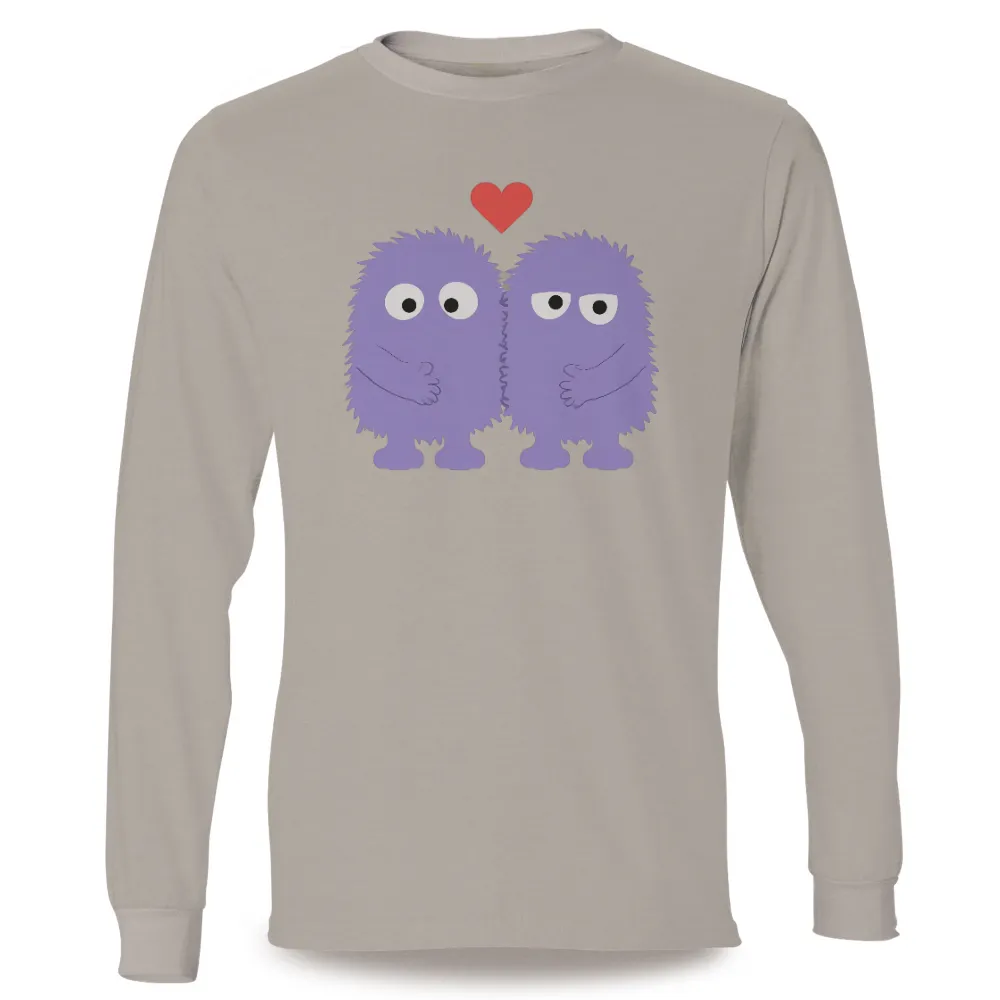 Graphic Tees: Friendship and Love with Quirky Monsters| red heart