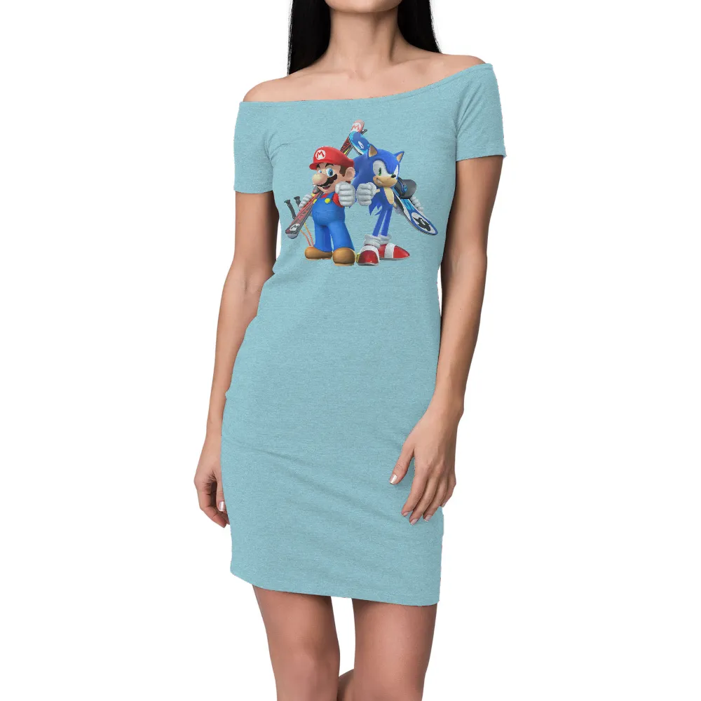 Customized Tee Shirts: Mario and Sonic Ski Adventure|mario valentine shirt