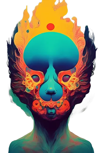 T-Shirt Printing: Chroma Clown - Vibrant Emotions in Artistic Design