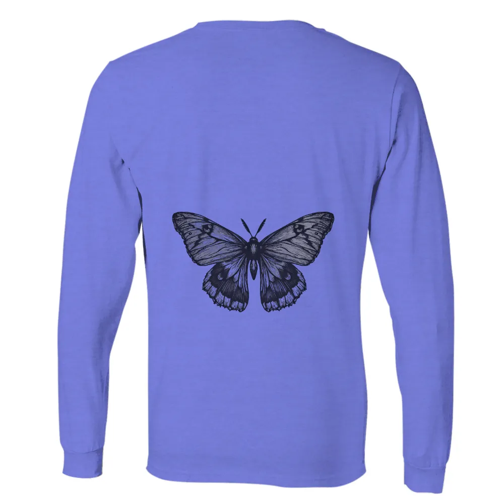 Graphic Tees: Luna's Wings of Transformation|white butterfly print crop t shirt