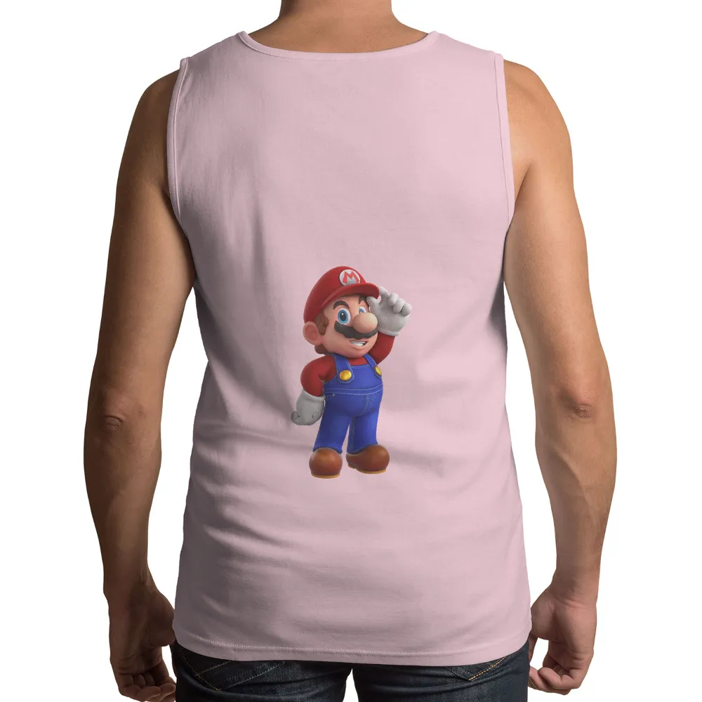 Custom Tee Shirts: Mario's Epic Adventure - Gaming Hero|dad a sons first hero a daughters first love shirt