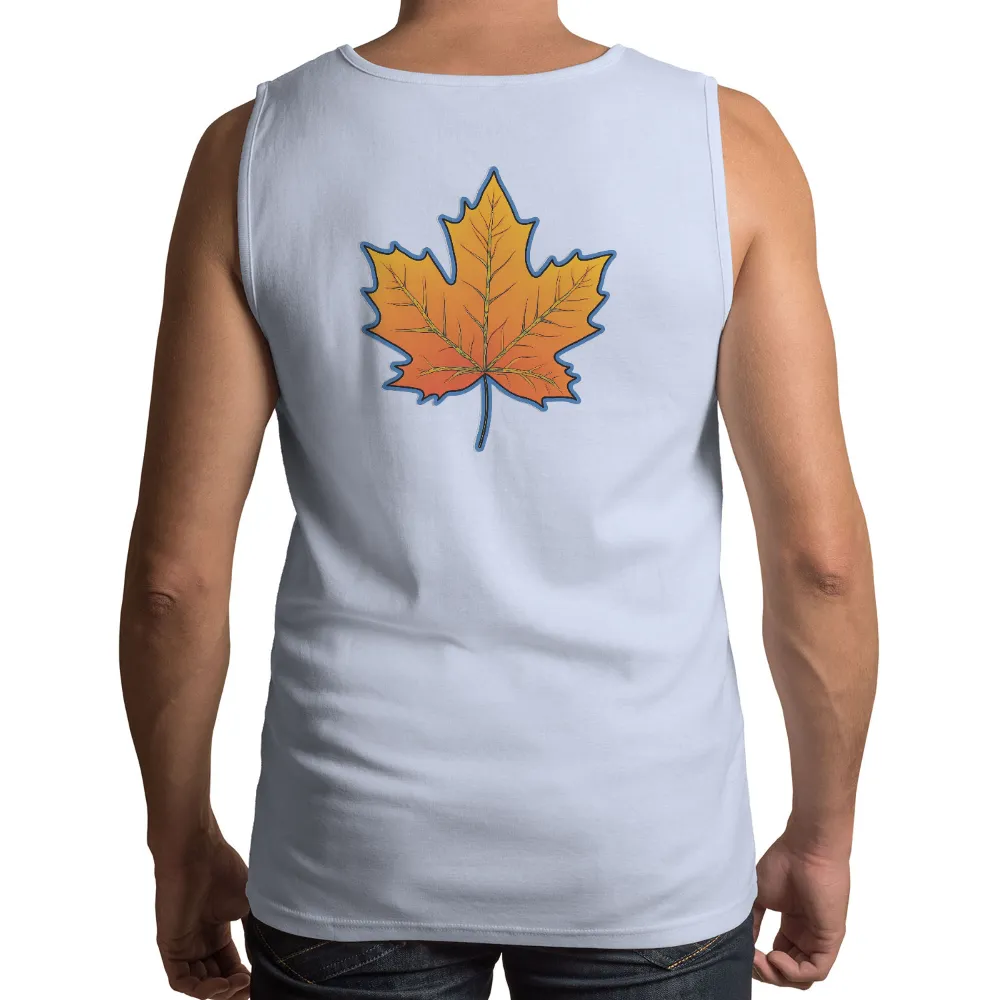 T-Shirts Custom: Autumn Maple Leaf - Unique Artistic Design|graffiti nature