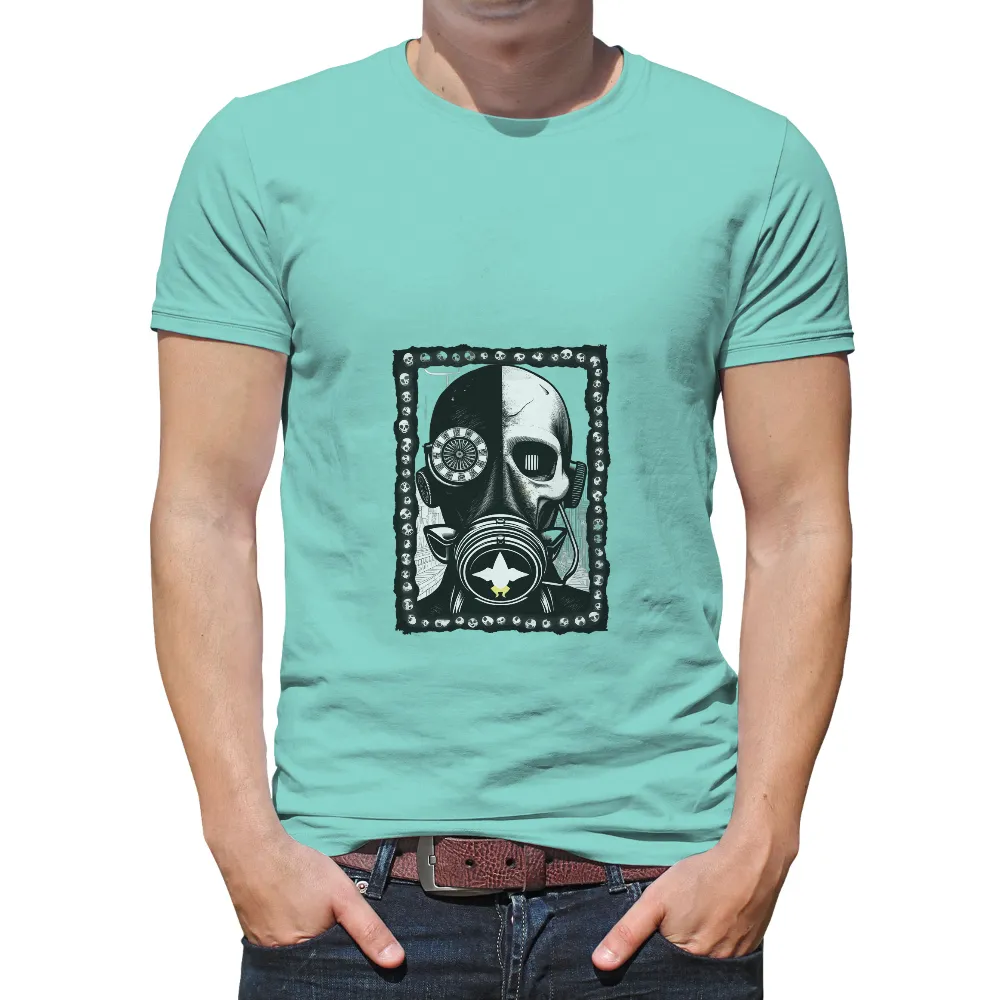 T-Shirts Custom: Post-Apocalyptic Skull in Gas Mask|animal crossing skull tee