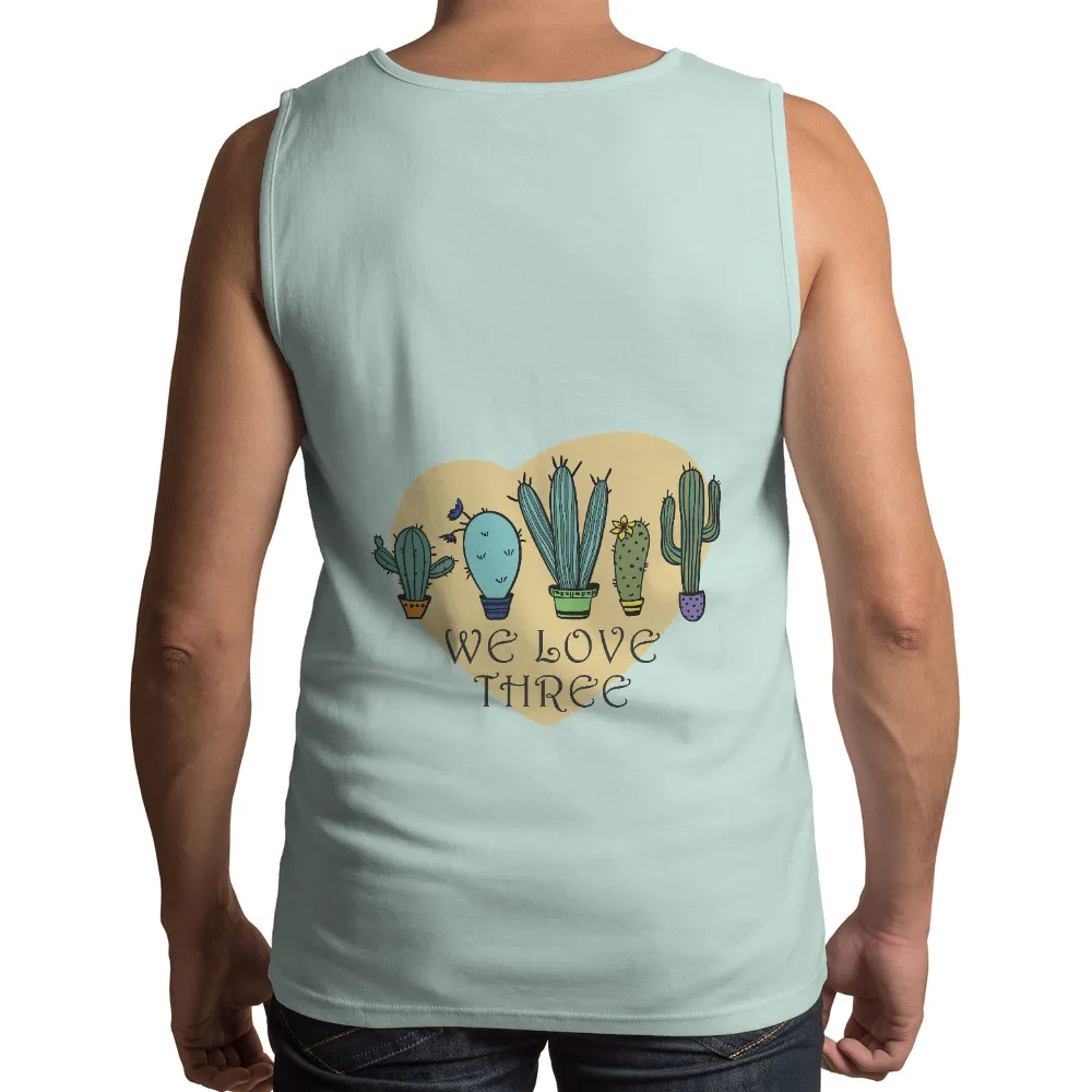 T-Shirts Custom: We Love Three - Cactus Heart Design|military purple heart t shirts