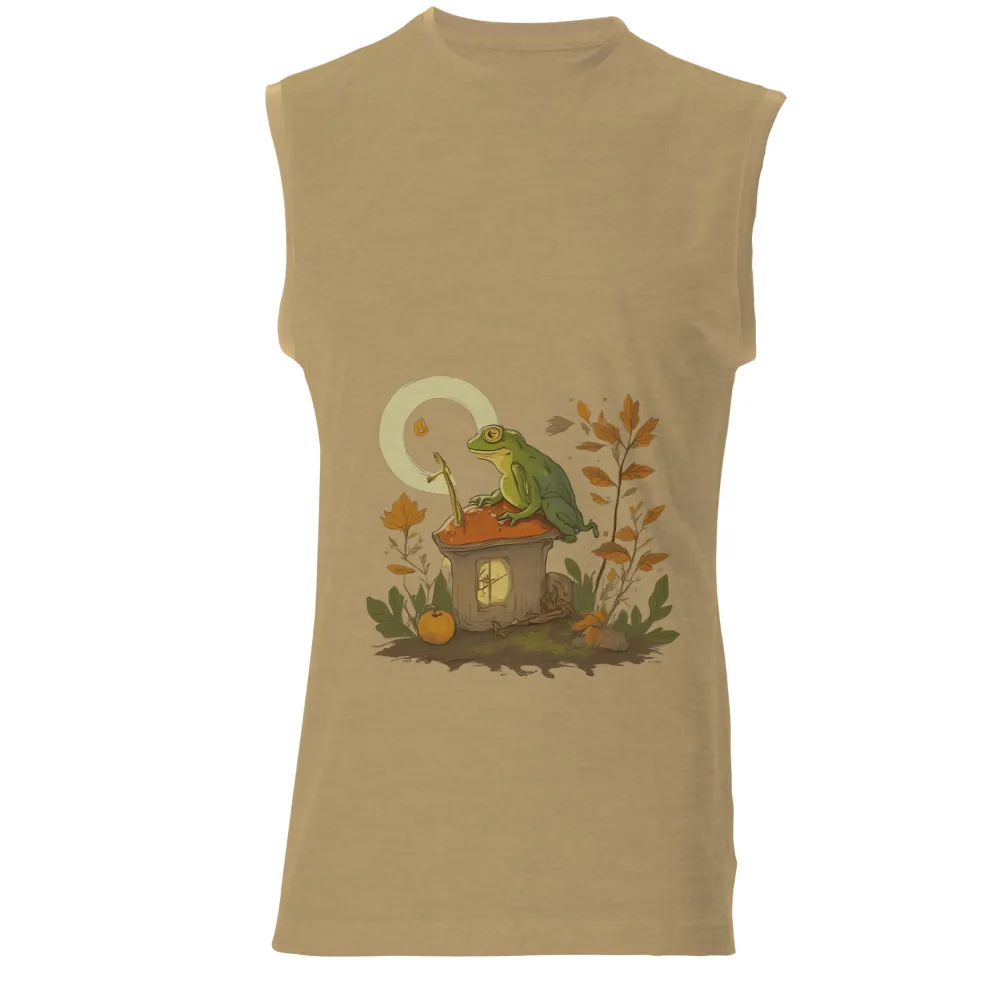 TShirt Design: Enchanted Frog on Mushroom House|critically acclaimed mmorpg final fantasy xiv shirt