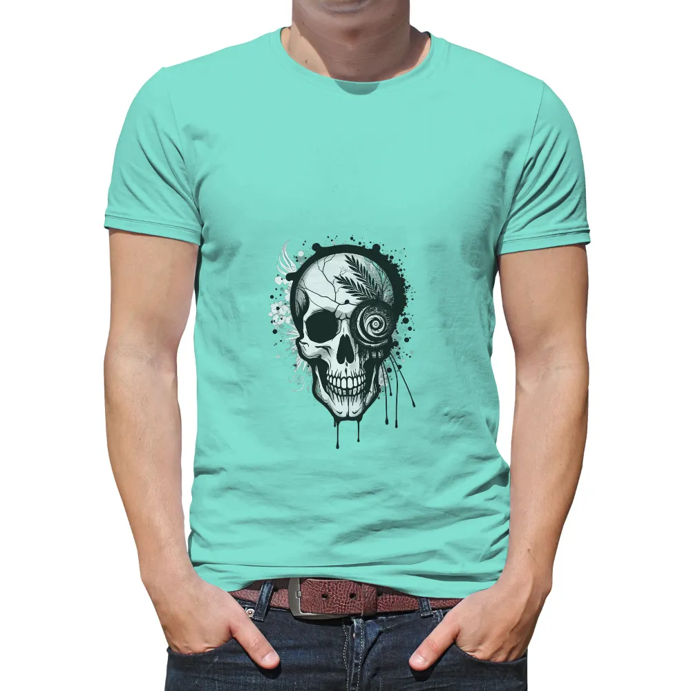 Graphic Tees: Skull Vortex - Artistic Designs in Pop Culture and Cyberpunk|women's 80's vintage t shirts