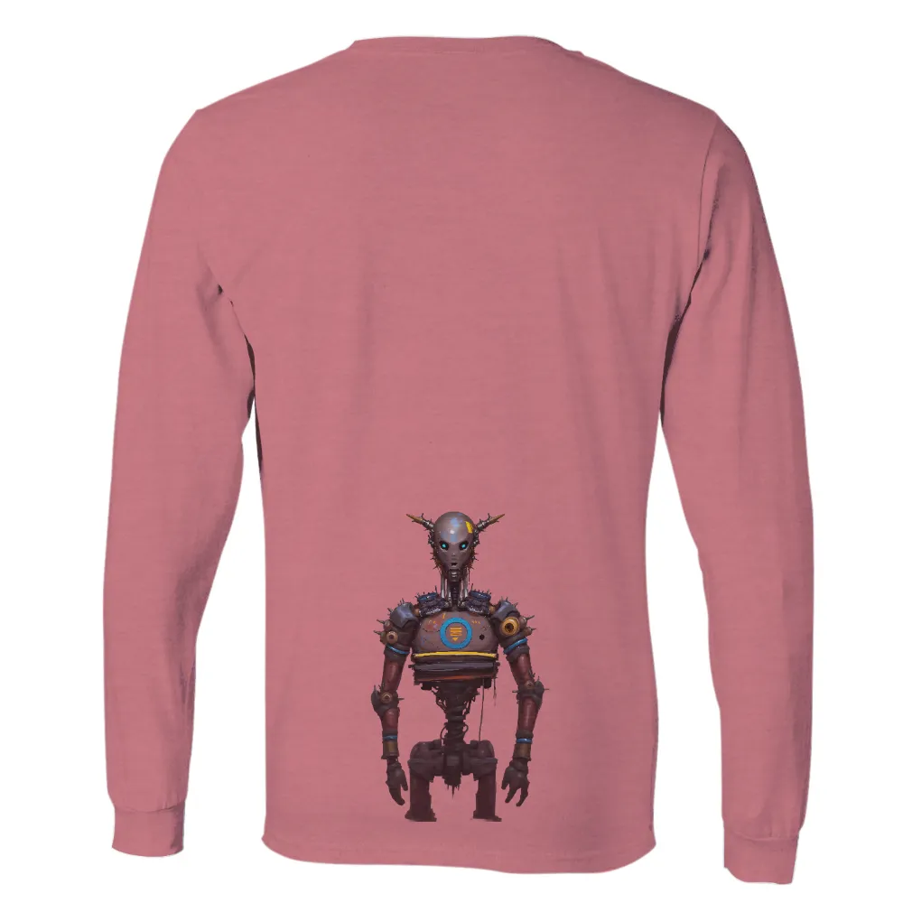 Cyberpunk Robot T-Shirt | Futuristic Technology & Neon Designs|Futuristic robot with glowing eyes