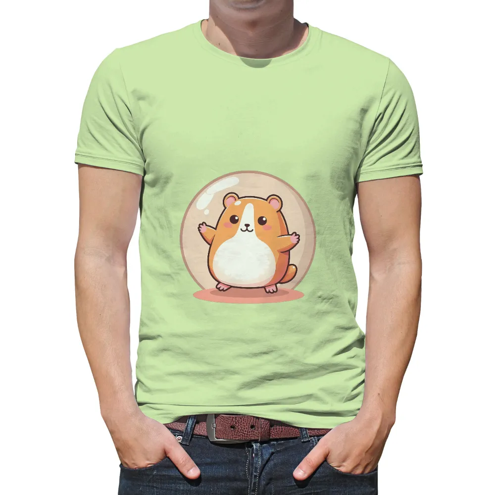 Custom Tee Shirts: Adorable Hamster in a Bubble|uv protection long sleeve crew neck