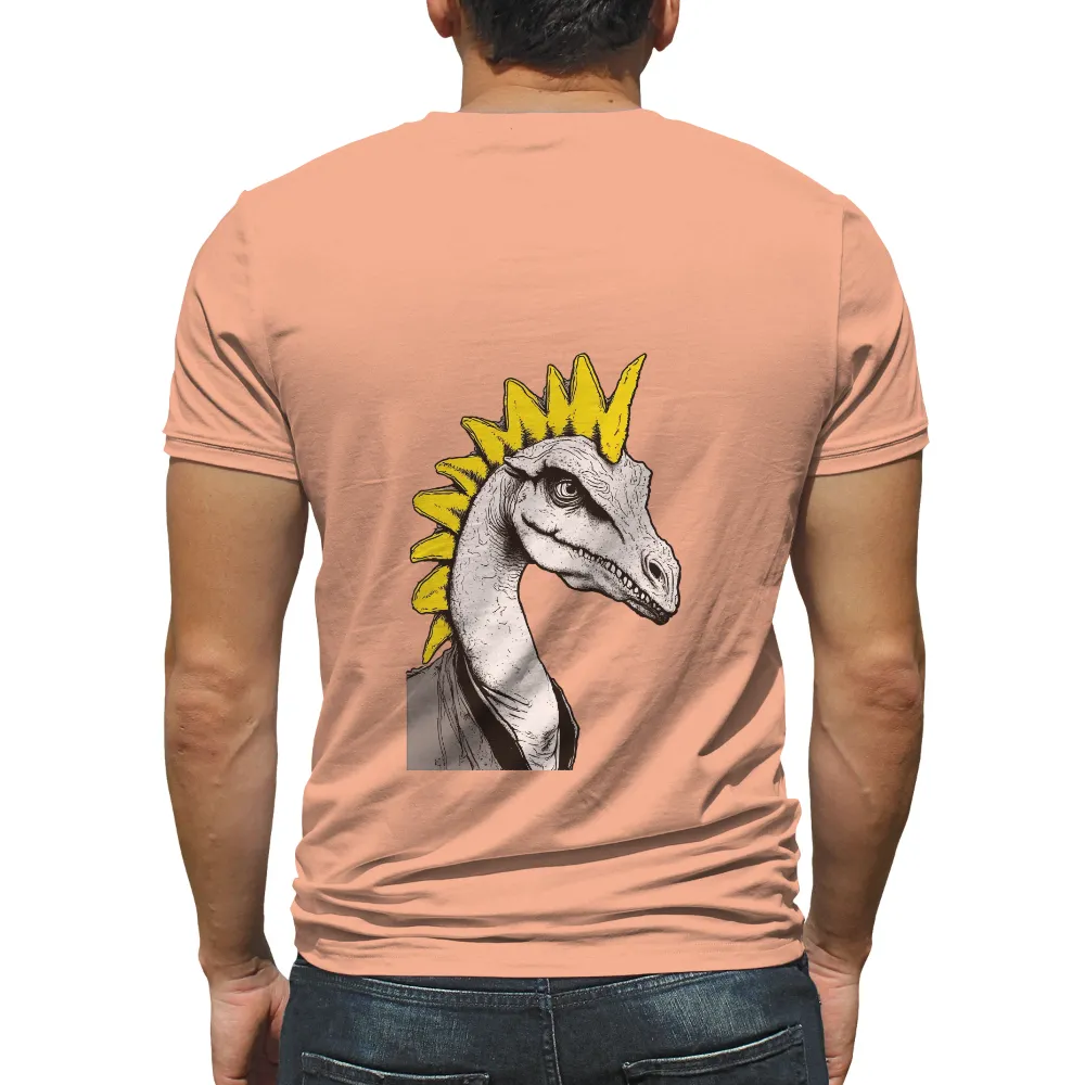 Graphic Tees: Rex the King - Artistic Dinosaur Design|sci fi fantasy biker tee