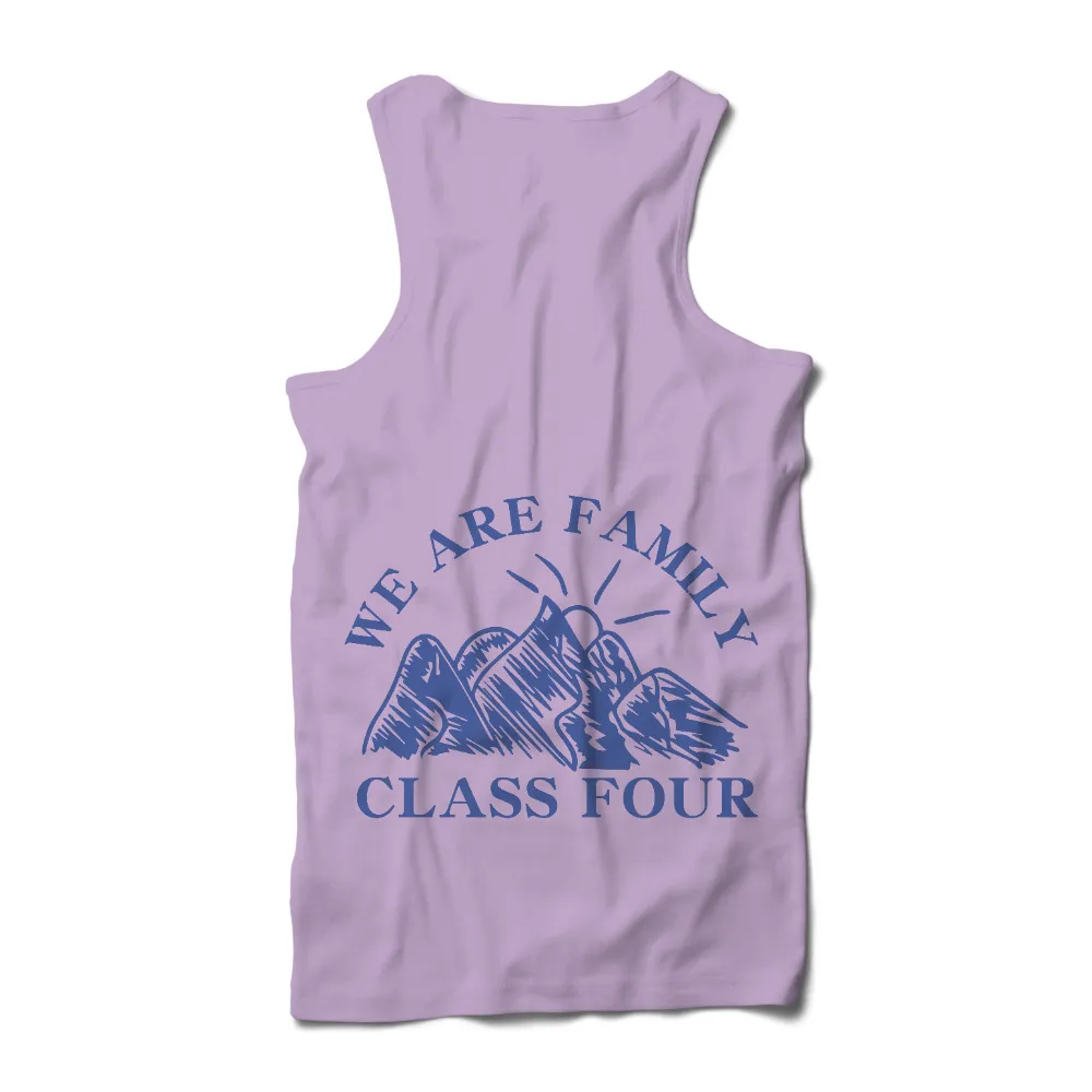 T-Shirt Printing: We Are Family - Class Four Mountains Design|spider man family t shirt