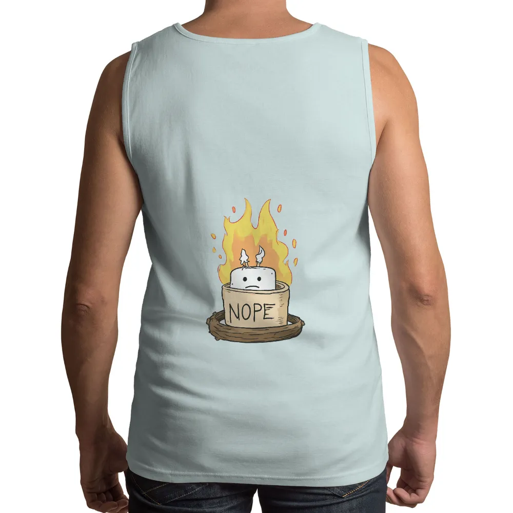 Tee Shirts Printed: Marshmallow Campfire NOPE|st patrick's t shirts funny