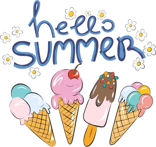 Tee Shirt Printing: Hello Summer Ice Cream Delight