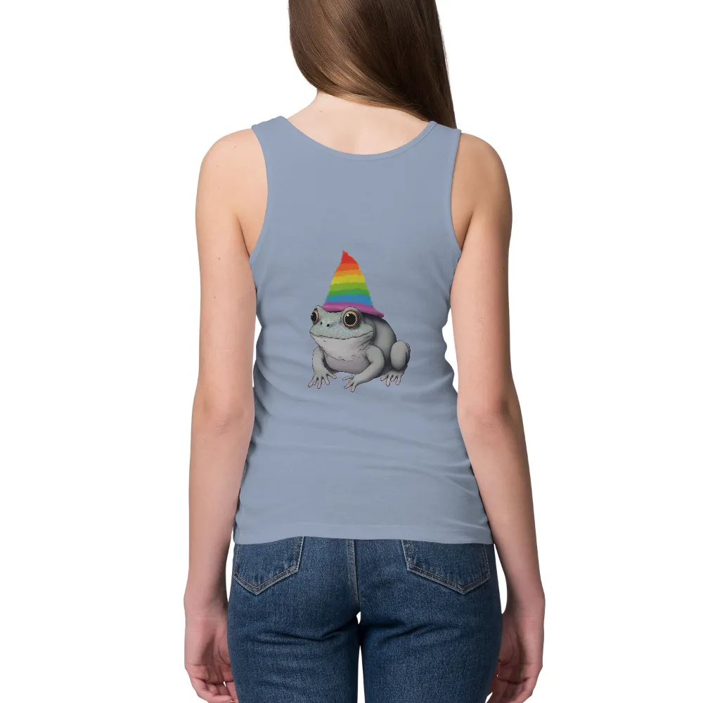 Custom T-Shirt Printing: Freddie the Frog with Rainbow Hat|rainbow brain merch