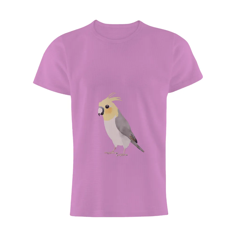 T-Shirts Pattern: Charlie the Cockatiel - Joyful Bird Design|larry bird shooting jacket