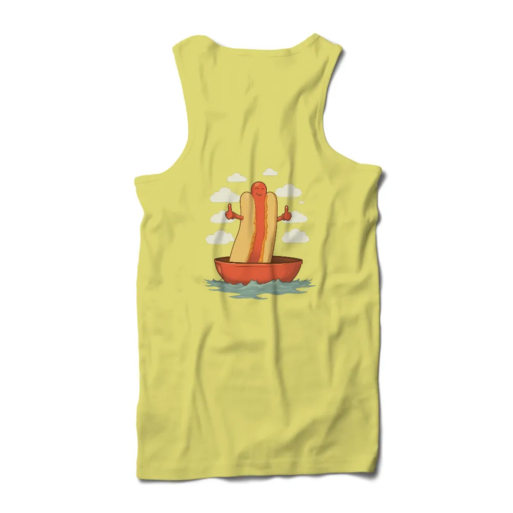 Tee Shirt Printing: Hot Dog Adventure on a Boat - Fun and Positivity|makes me want a hot dog shirt