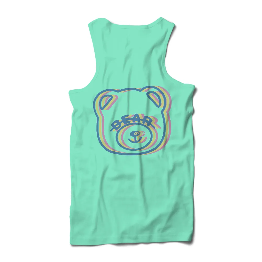 Whimsical Bear TShirt Design: A Blend of Comfort and Color|bear with deer antlers t shirt