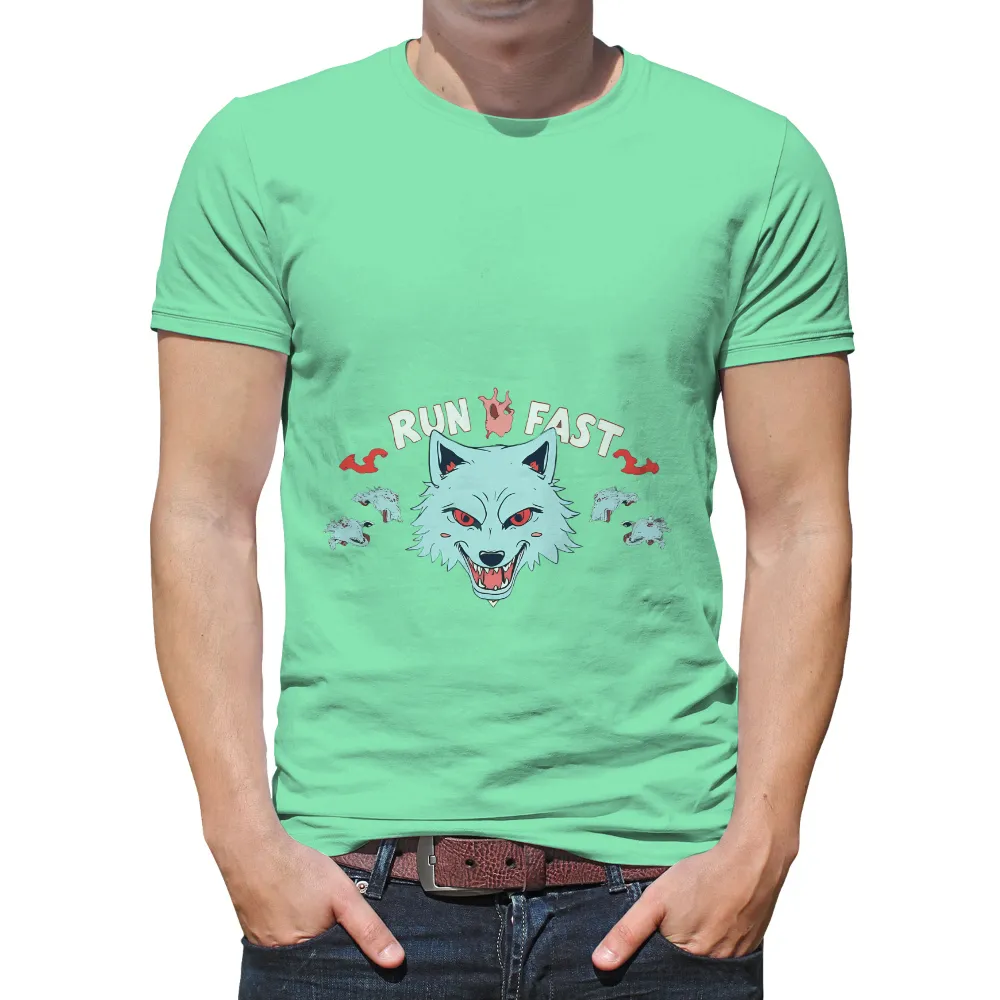 Graphic Tees: Run Fast - Fierce Wolf Sports Design|roxanne wolf cosplay shirt