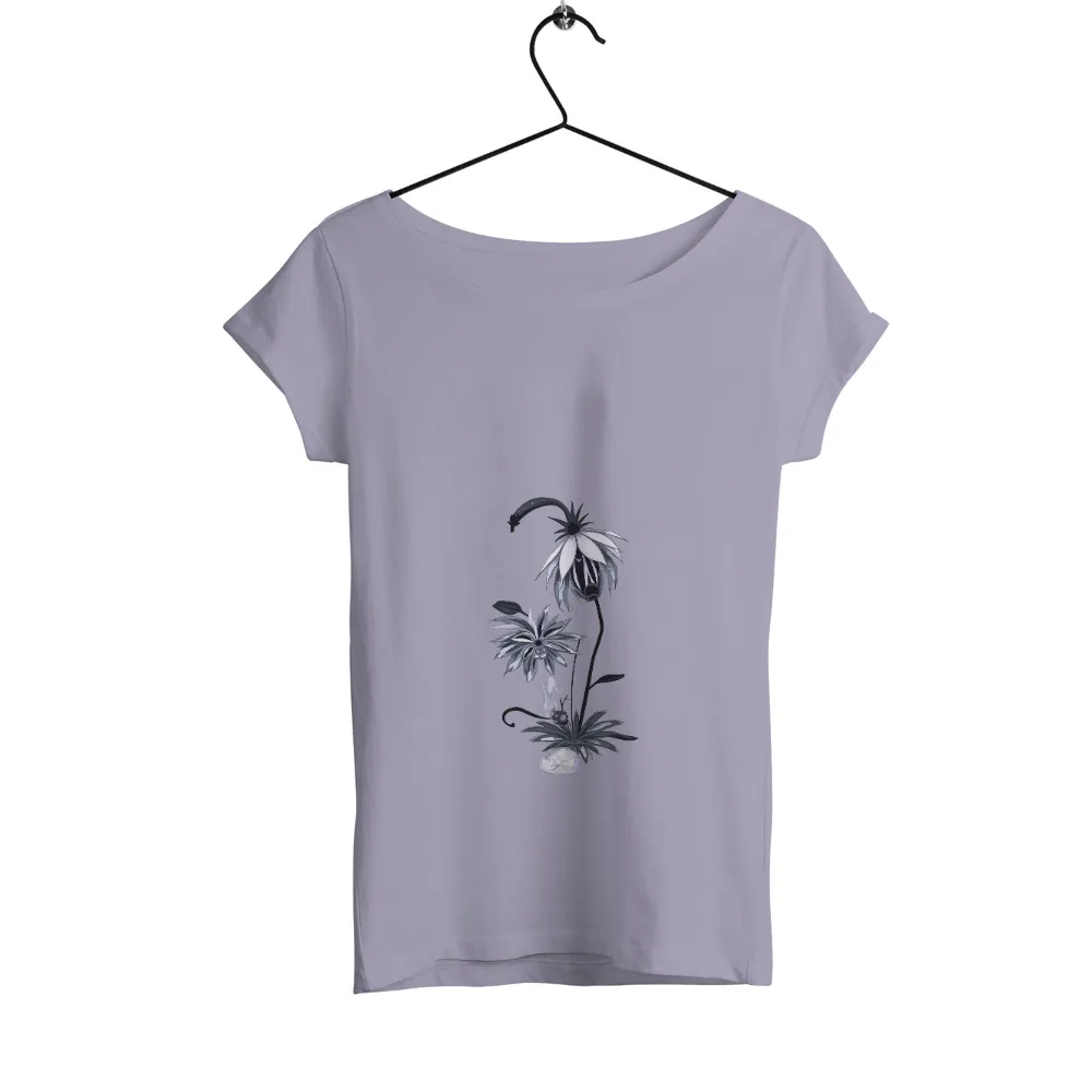 Whispering Bloom: Shirts Graphic Tees - Ethereal Surreal Flower Design|hope trip shirt