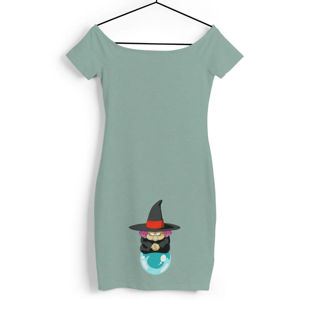 T-Shirts Design: Whimsical Witch with Crystal Ball|final fantasy t shirts official