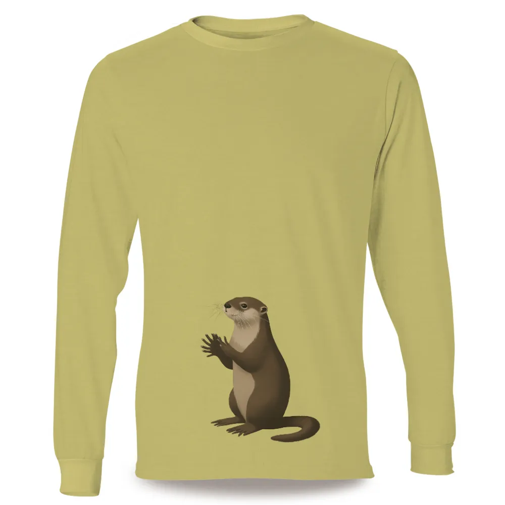 T-Shirts Design: Ollie the Otter - A Philosopher's Quest|graffiti nature