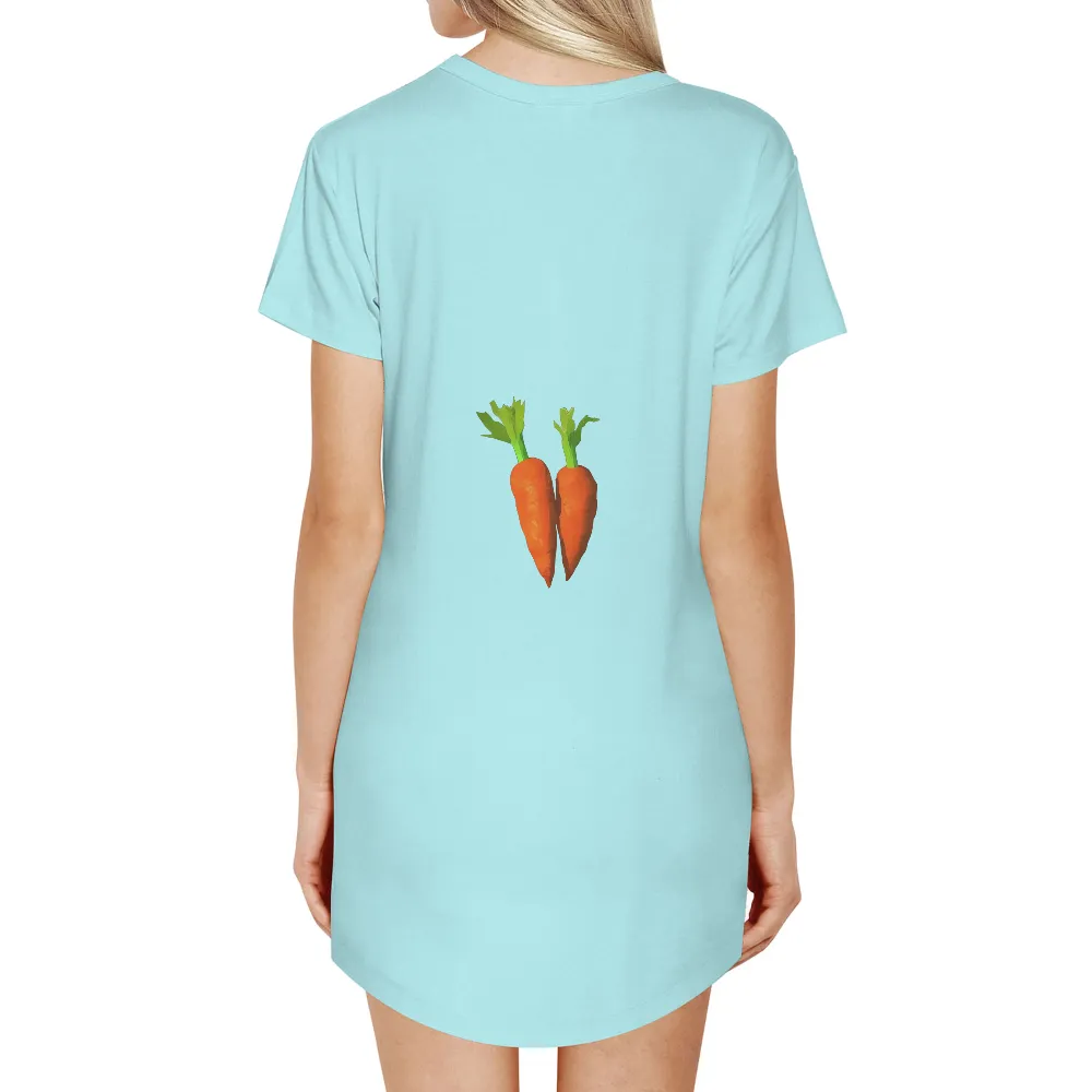 Tee Shirts Printed: Vibrant Carrot Friendship - Artistic Garden Design|textile t shirt design