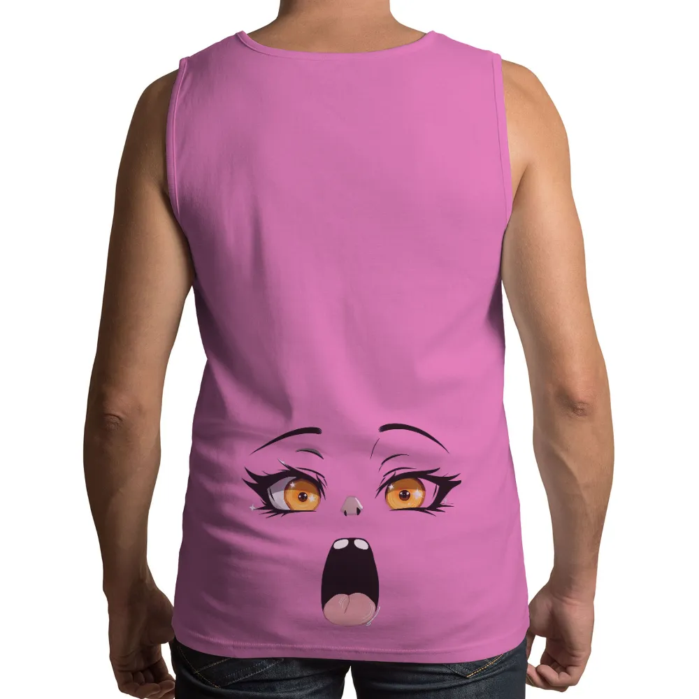 Graphic Tees: Expressive Anime Eyes - Surprise and Wonder|cartoon character long sleeve shirts