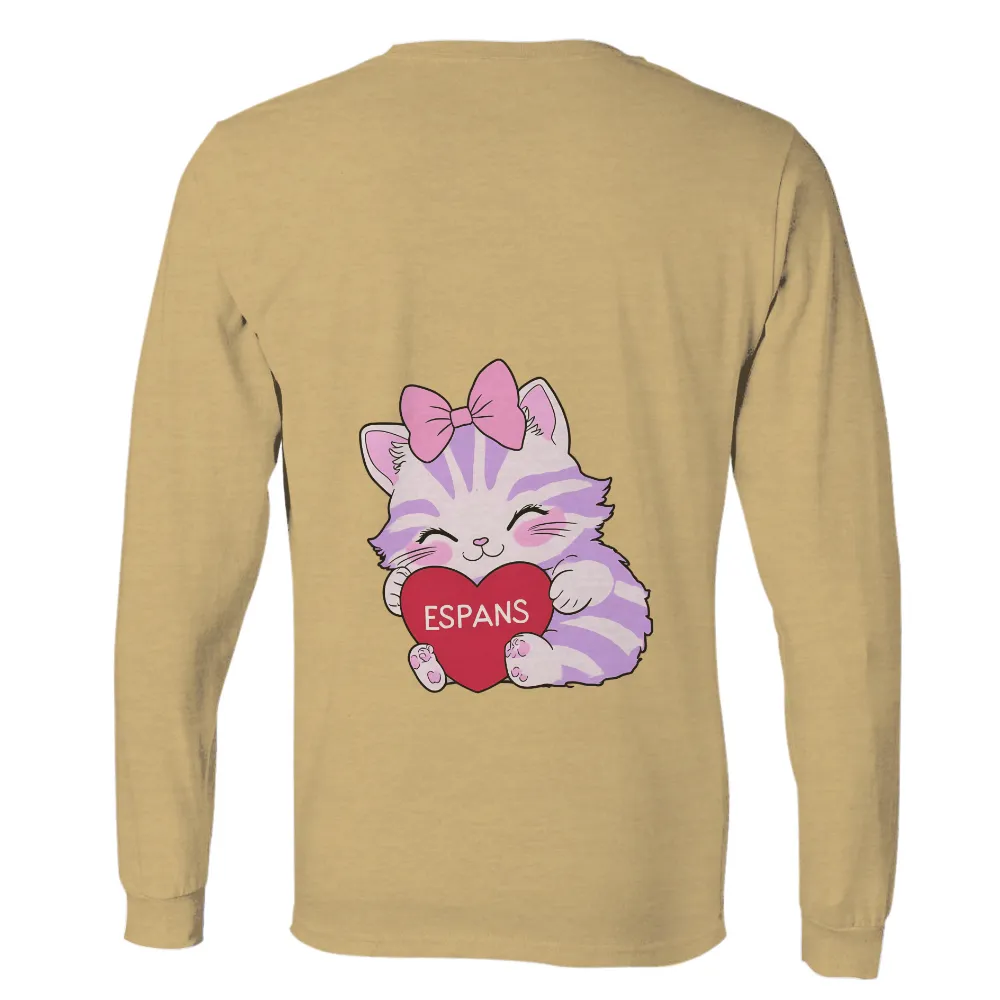 Adorable Kitten Heart Love ESPANS Design|cowboy shirt cartoon