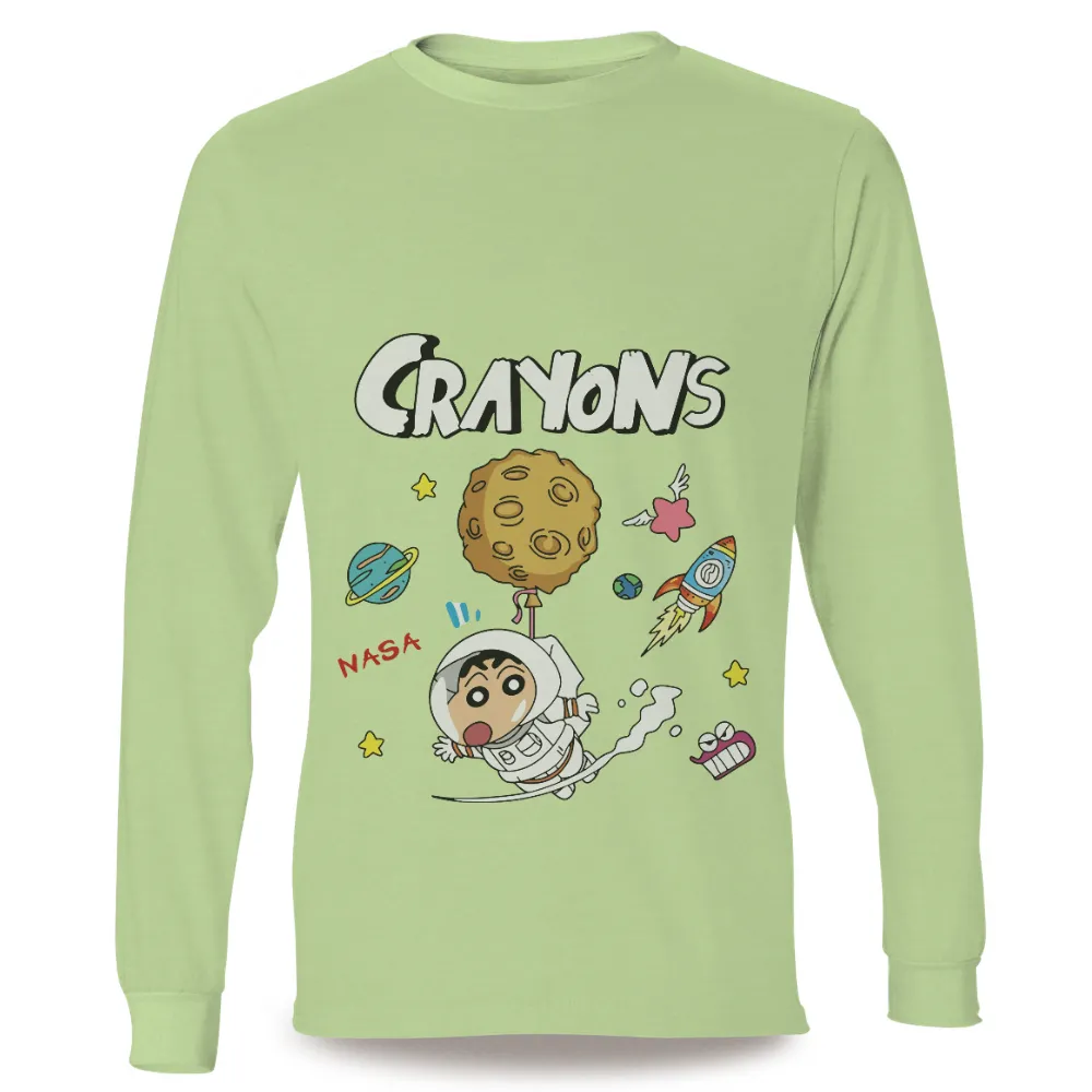 T-Shirt Printing: Crayon's Cosmic Adventure - Explore the Universe with Crayons|ancient astronaut theorist t shirt