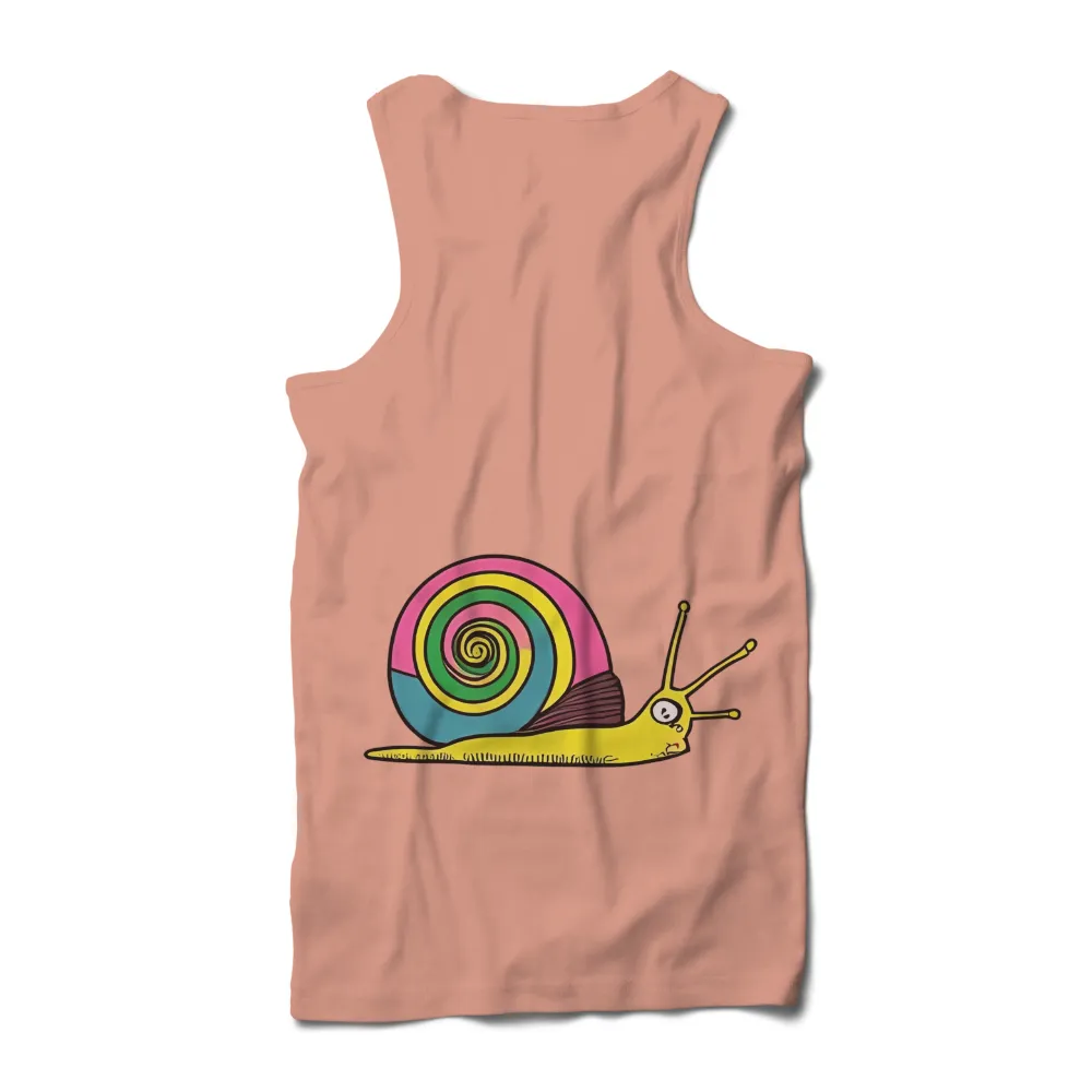 Shirts Graphic Tees: Whirly the Colorful Snail - Artistic Designs|men's art cotton colorful printed loose casual shirts