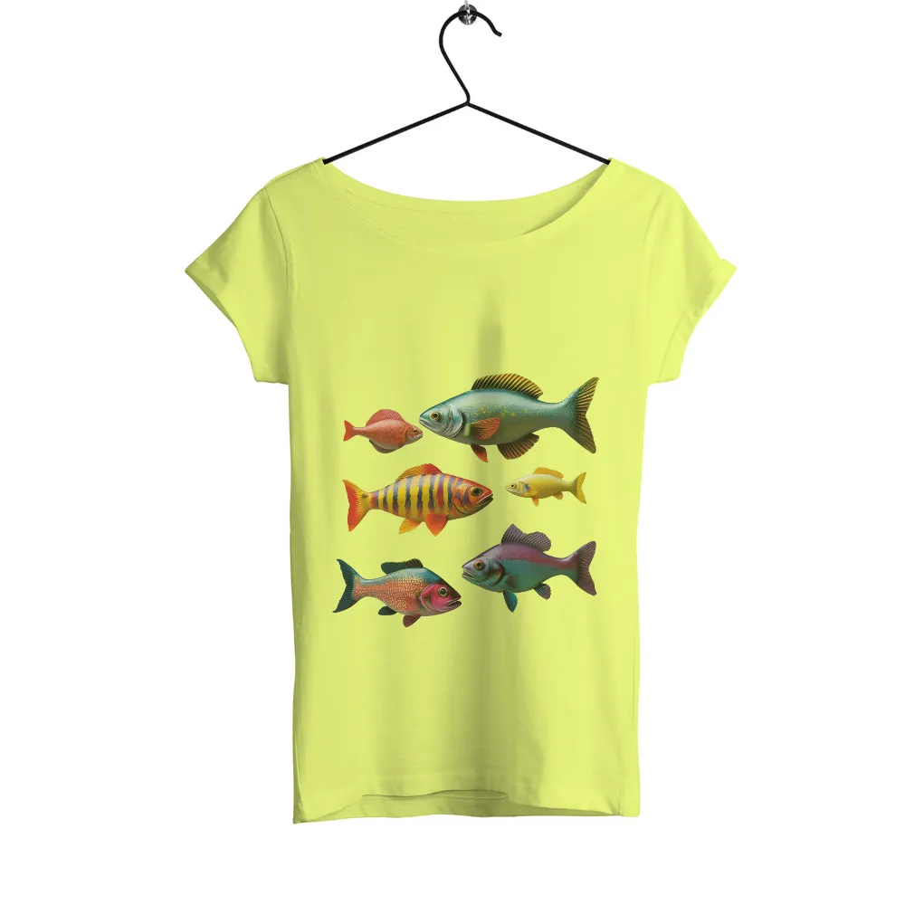 Vibrant Custom Designs Showcasing Colorful Fish and Marine Life for Underwater Enthusiasts|men's art cotton colorful printed loose casual shirts