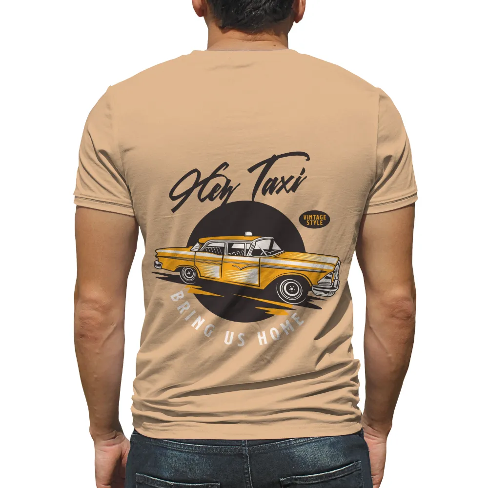 Tee Shirt Printing: Vintage Taxi - Driving Us Home|miller lite moon vintage wash tee