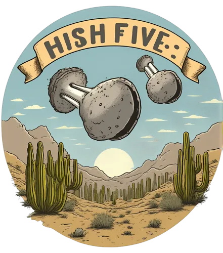 Shirts Graphic Tees - HISH FIVE: Mushrooms in the Desert