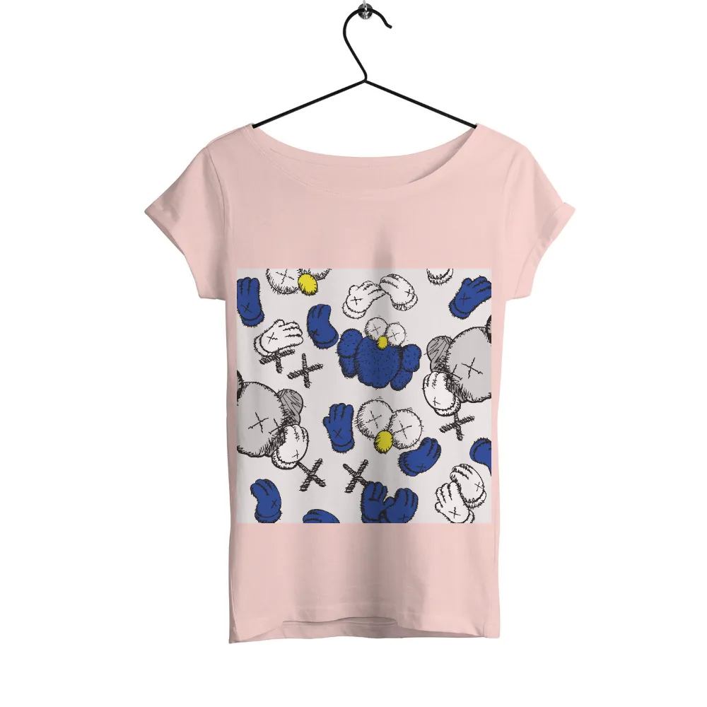 T-Shirt Printing: Whimsical Blue Creatures with Yellow Noses|joy christmas shirt