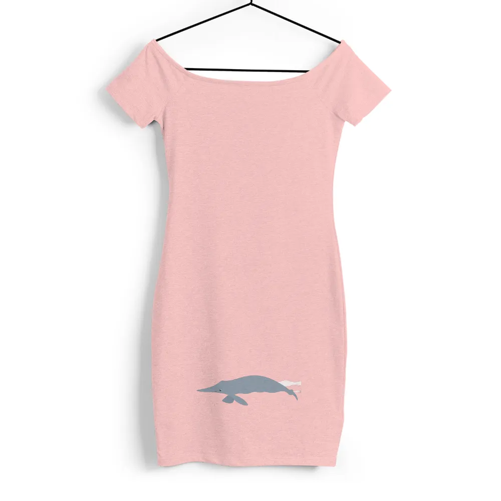 Minimalist Whale Design - Embrace Nature's Majesty and Marine Life|summer retro surf marine life printed casual tee