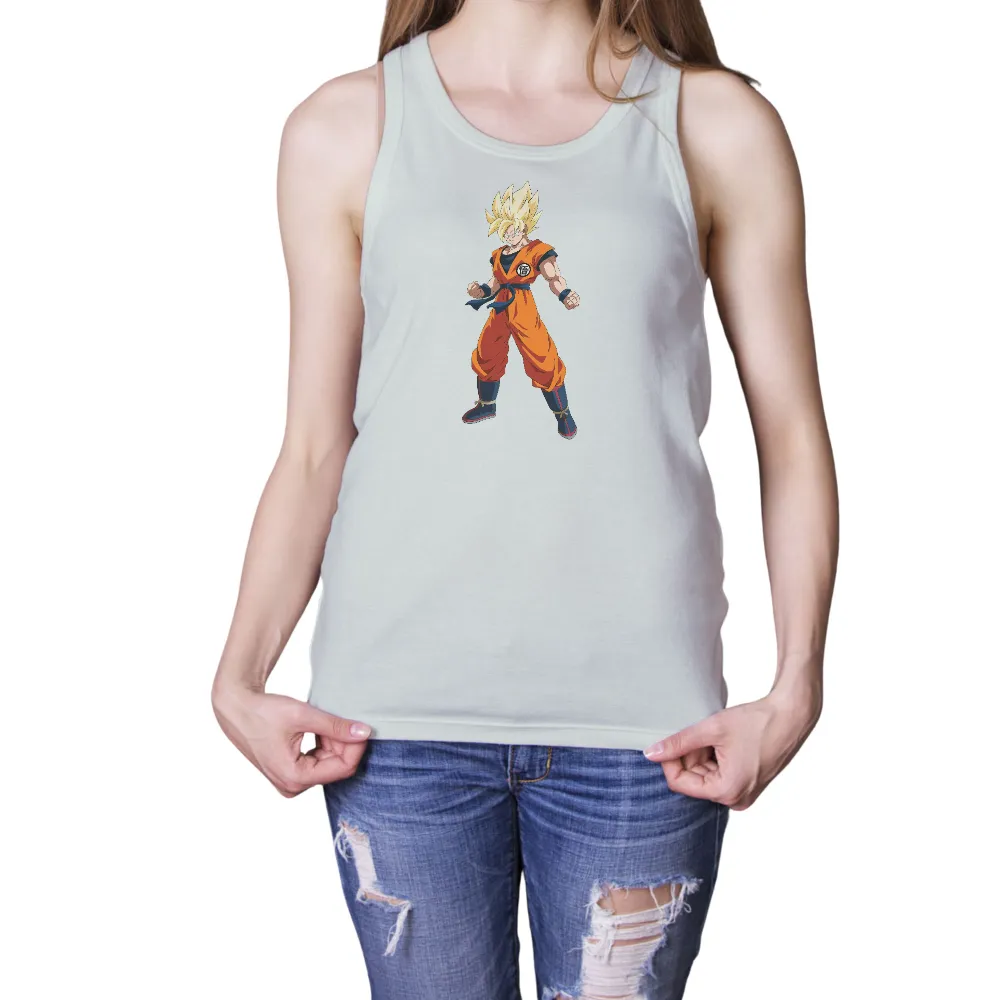 T-Shirts Custom: Goku Super Saiyan - Anime Power and Determination|the new day feel the power t shirt