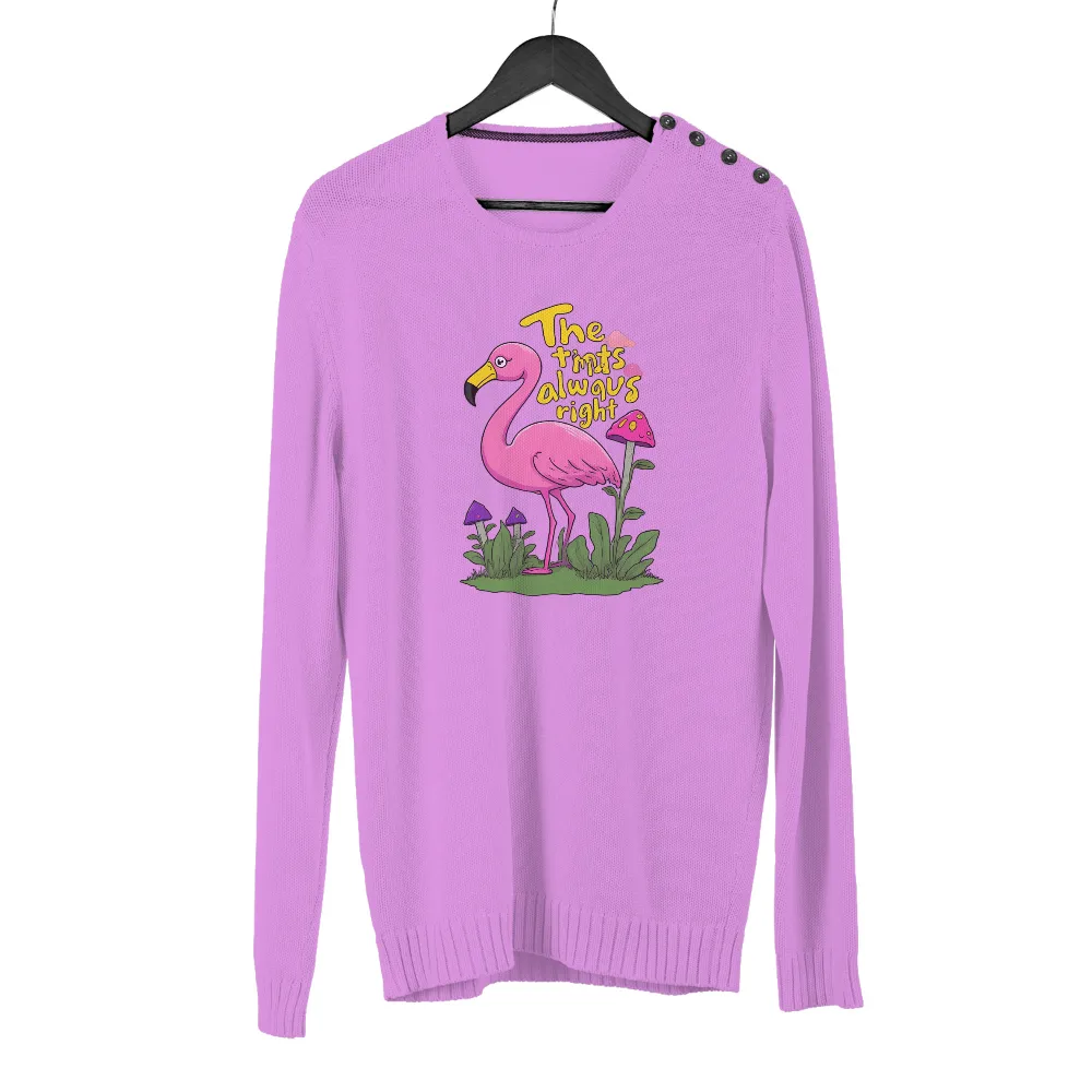 T-Shirts Pattern: The Tints Always Right - Whimsical Flamingo Design|olive garden pride shirt