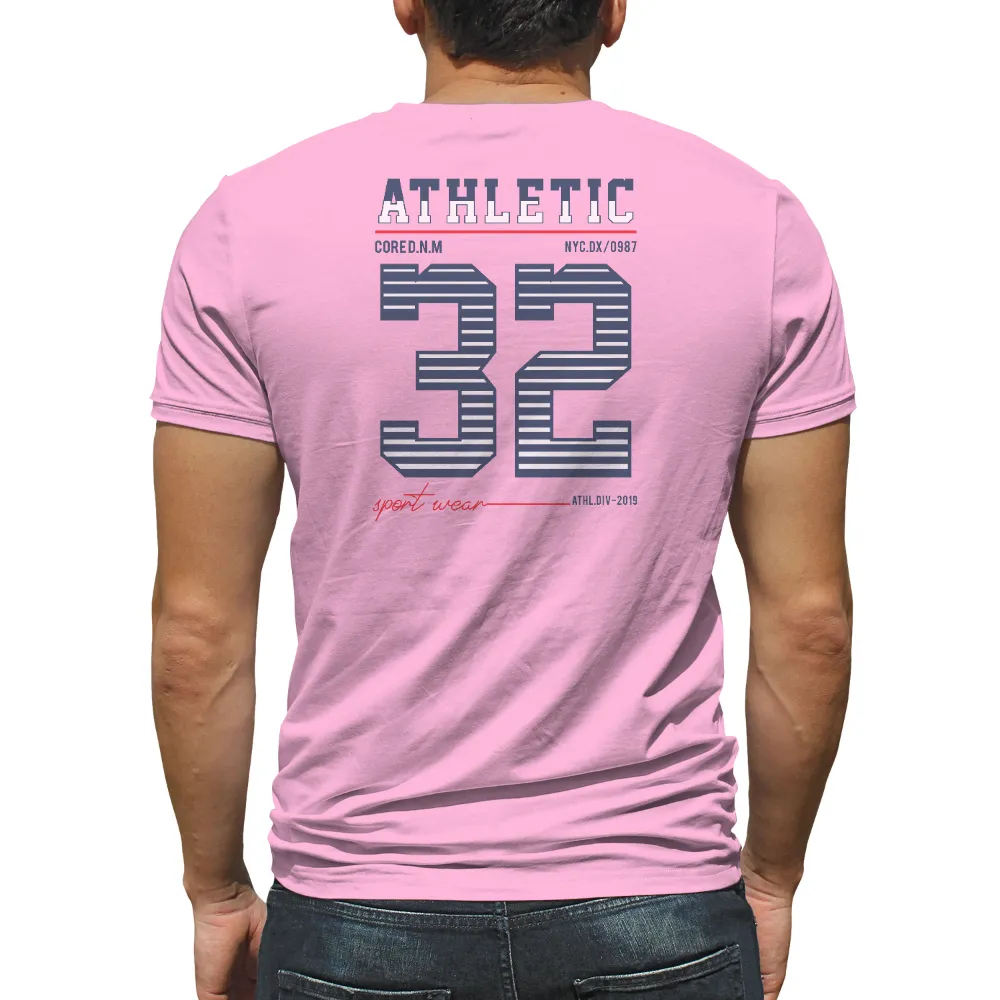 T-Shirts Custom: Bold Athletic Number 32 Design|shirt for summer wear