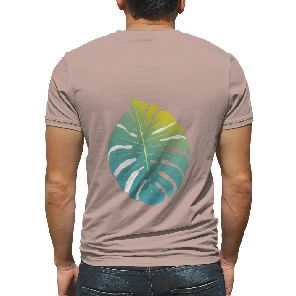 Monstera Leaf T-Shirt: Nature's Touch in Urban Life|t shirt mask pattern